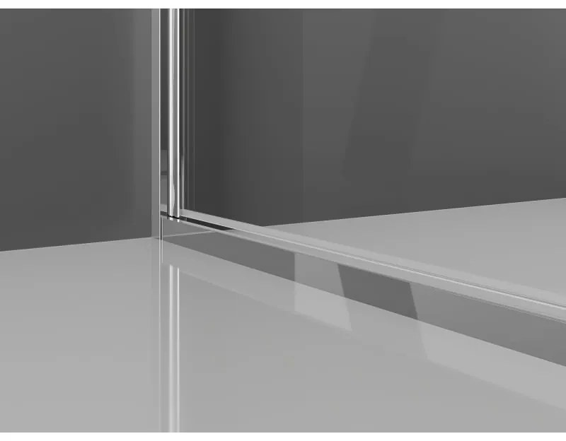 Mexen Exo, 1-krídlové dvere do otvoru 90x200 cm, 6mm číre sklo, chrómový profil, 817-090-000-01-00