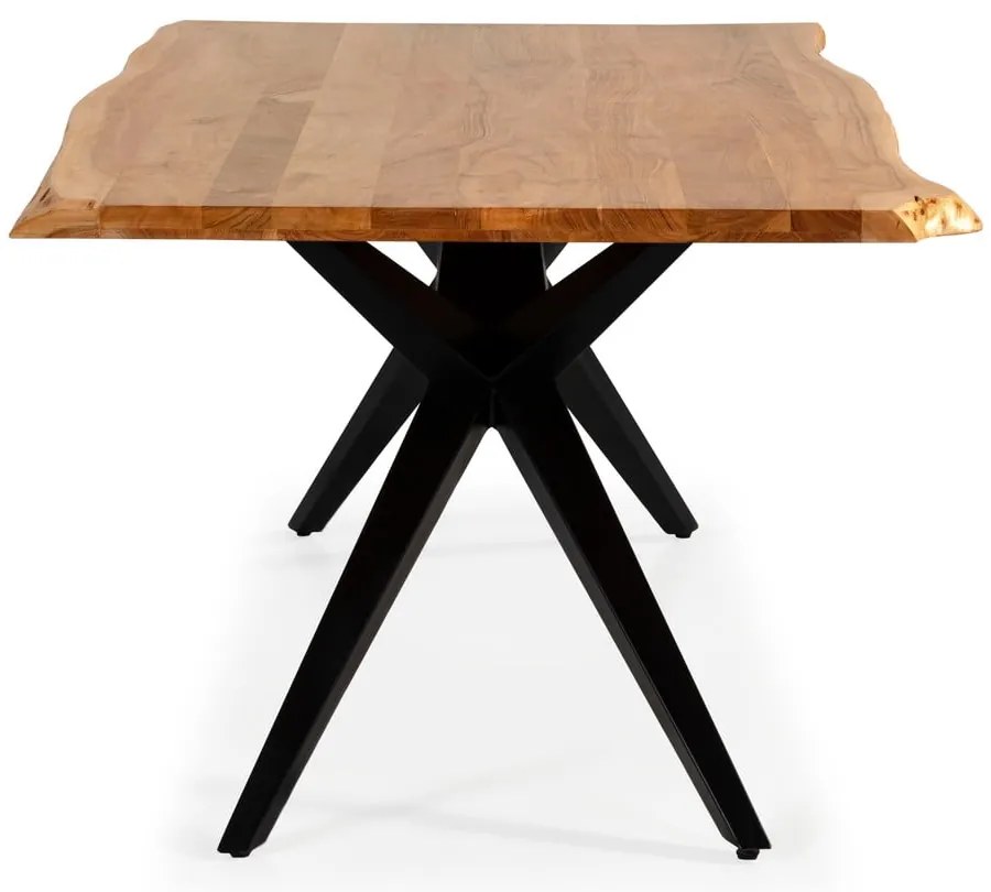 Jedálenský stôl s doskou z akácie v prírodnej farbe 100x200 cm Mudri – Marckeric