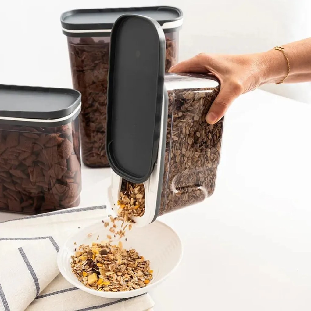 Orion Dóza na potraviny s dávkovacím viečkom, FOLY 1,2 l antracit