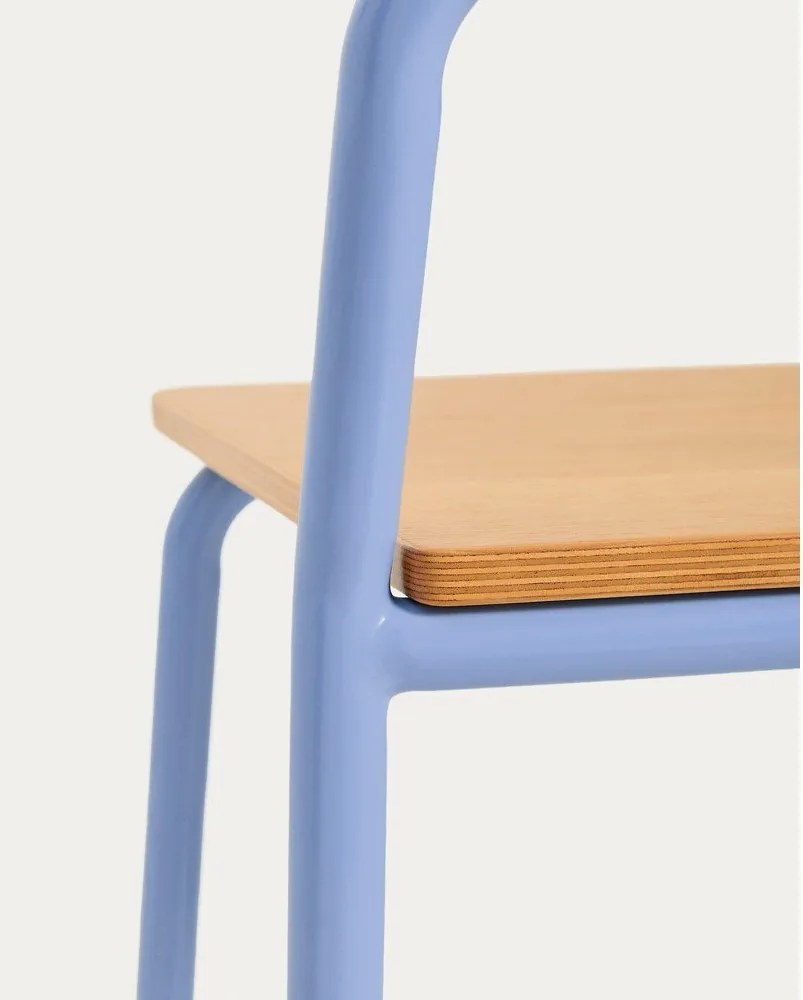 Modrá kovová detská stolička Tinn – Kave Home