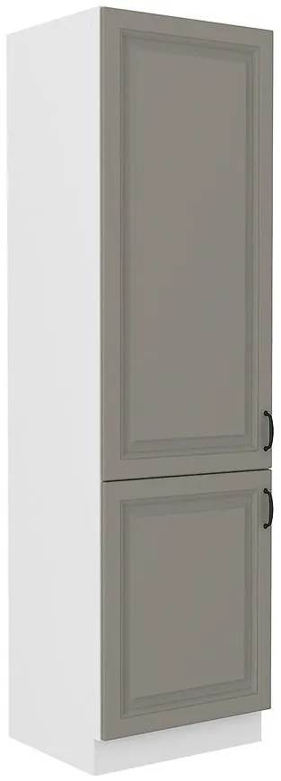 Kuchynská skrinka Stilo claygrey/biely 60dk/210 2f