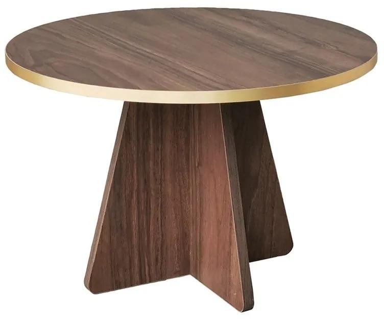 Dizajnový konferenčný stolík Abrina 60 cm vzor orech
