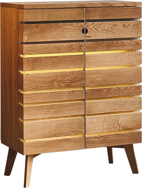 Barová skrinka na alkohol BAROSO, 80x40x106 cm Jaseň