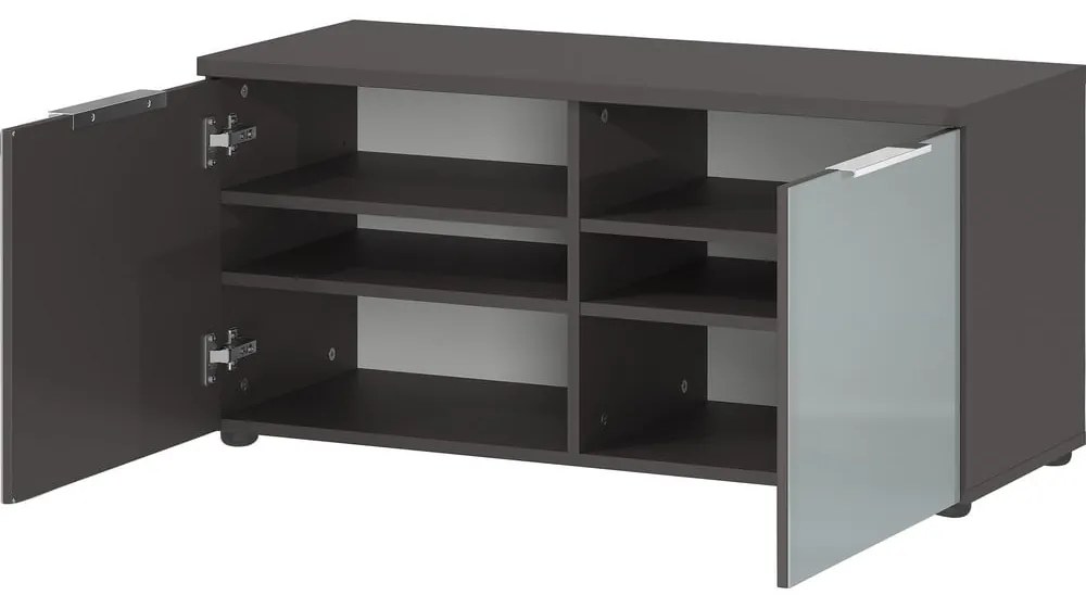 Sivá skrinka na topánky s lavicou Genova - Germania