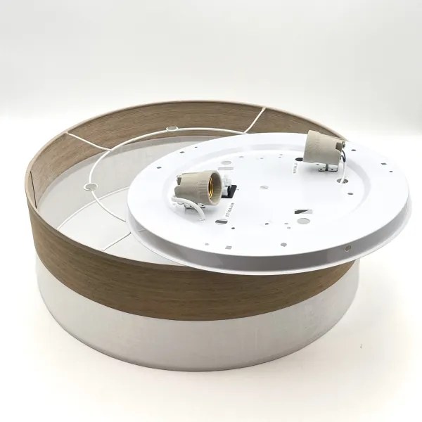 Stropné svietidlo SIRJA WOOD 2xE27/15W/230V pr. 45 cm biela/dub