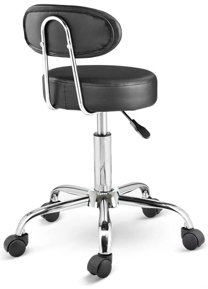 Kozmetická stolička s opierkou, čierna