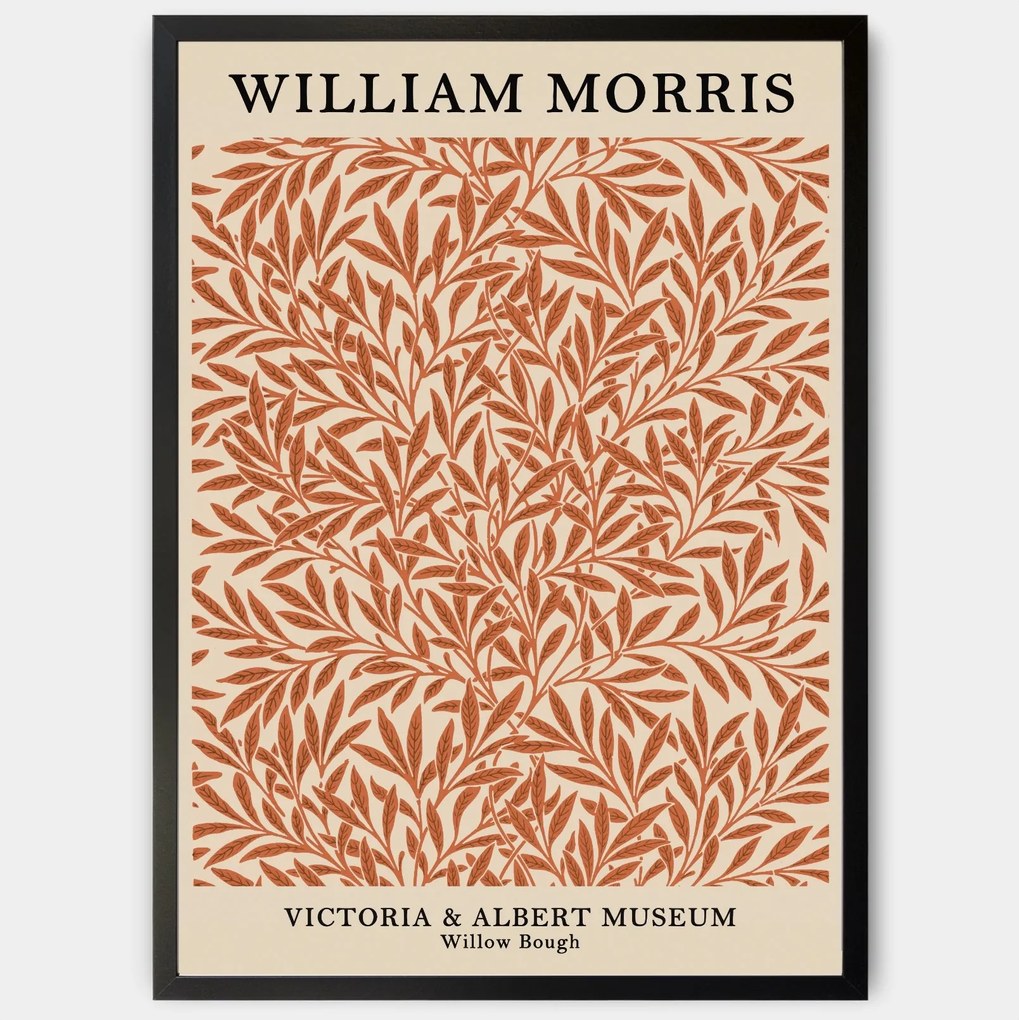 Plagát Willow Bough in Red | William Morris