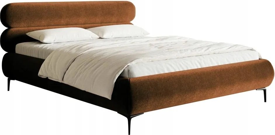 Manželská posteľ 140cm Rirri (rošt úl. priestor) (medená čierna)