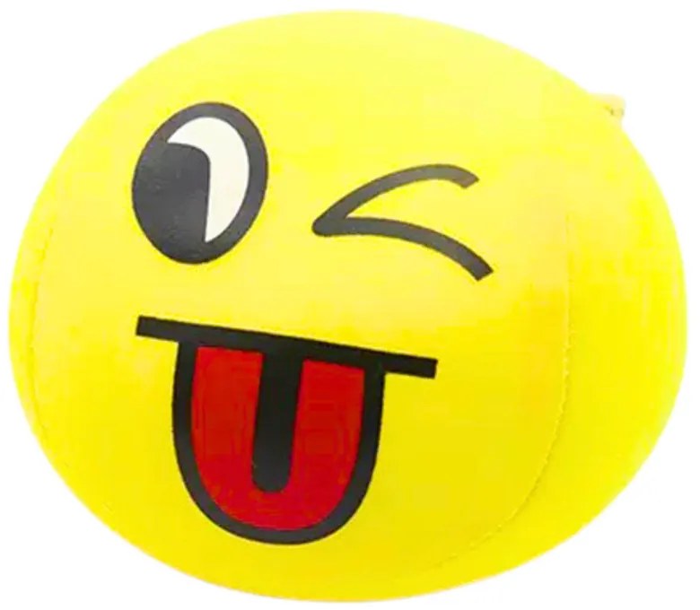 LEAN TOYS Mäkká loptička Smiley Emoji 9cm - žltá