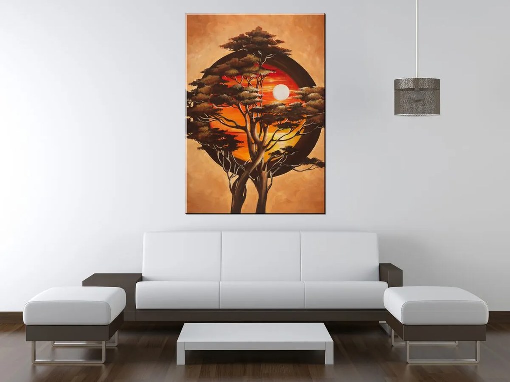 Gario Ručne maľovaný obraz Sférický strom Rozmery: 70 x 100 cm