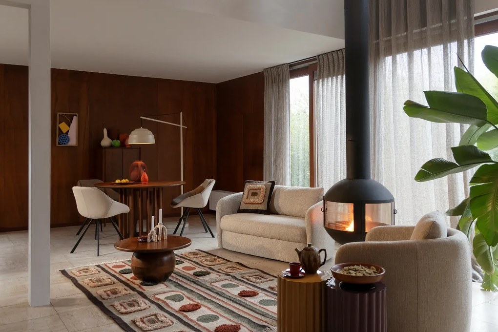 Dutchbone Boho Stone čalúnená sedačka - Tmavosivá