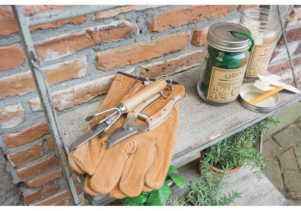 Set pohára a 40 štítkov na bylinky z topoľového dreva Esschert Design Heal, 400 ml