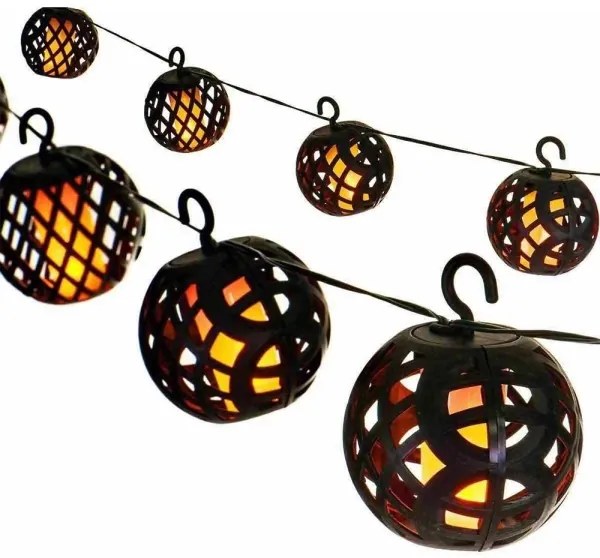 LED Solárna reťaz 60xLED/2m 400 mAh IP44