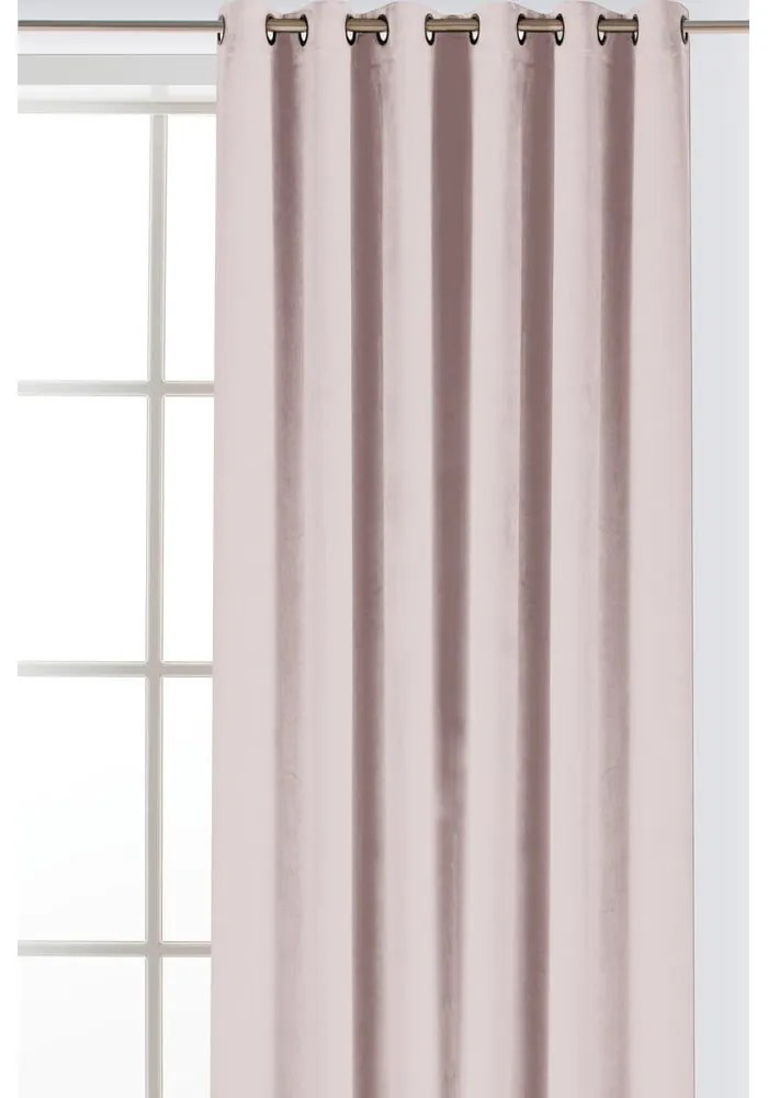 Svetloružový zamatový dimout záves 265x225 cm Velto – Filumi