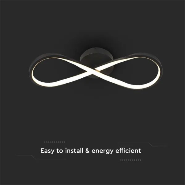 LED Stropné svietidlo LED/24W/230V 3000K čierna