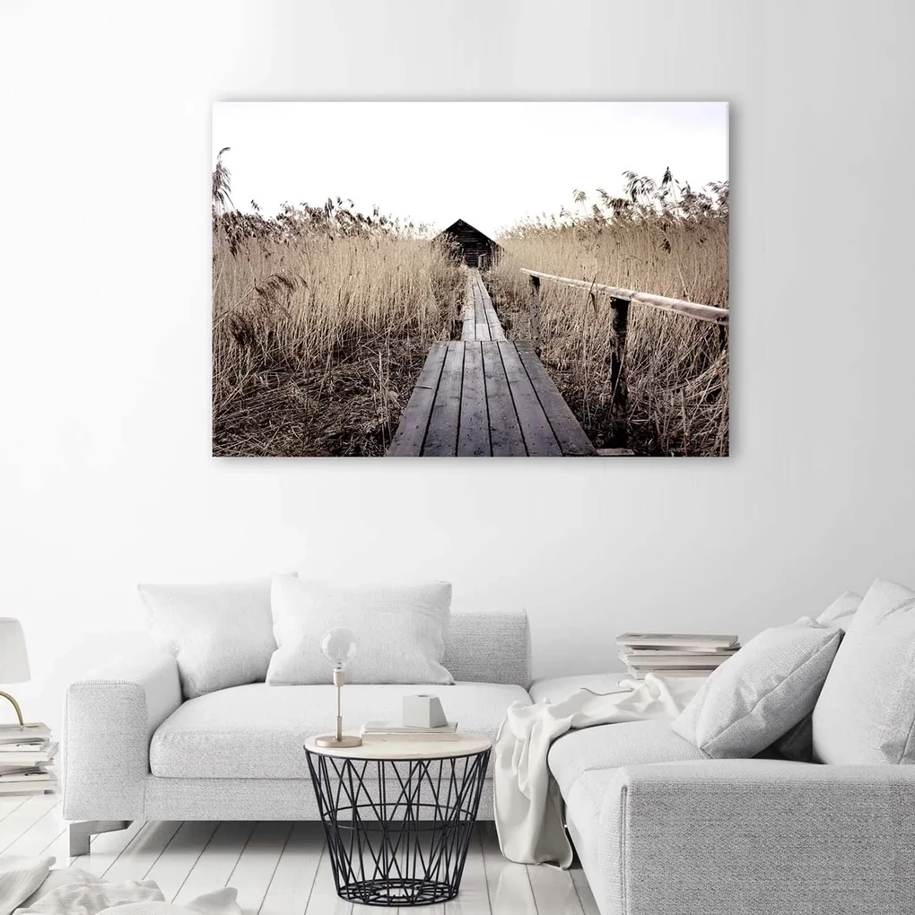 Gario Obraz na plátne Staré mólo vo vysokom rákosí Rozmery: 120 x 80 cm