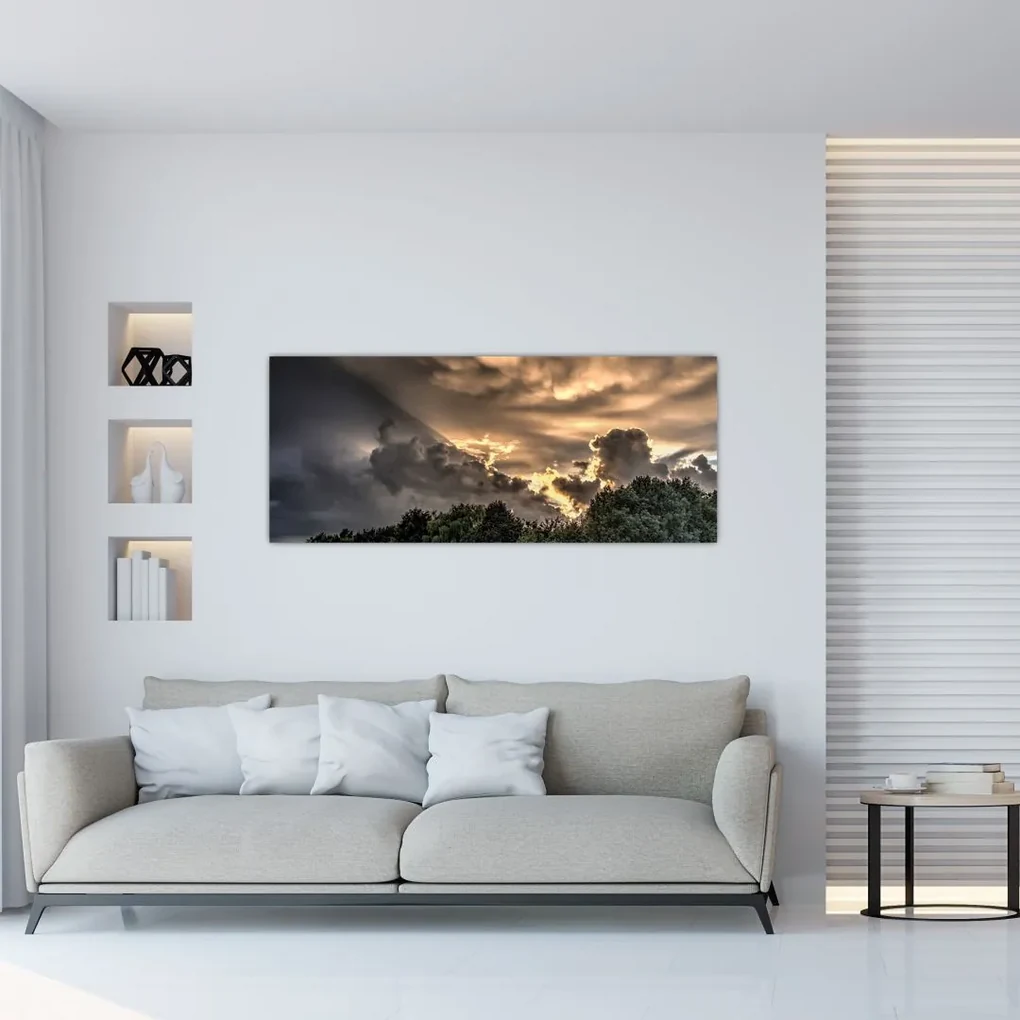 Obraz mračien a lesa (120x50 cm)