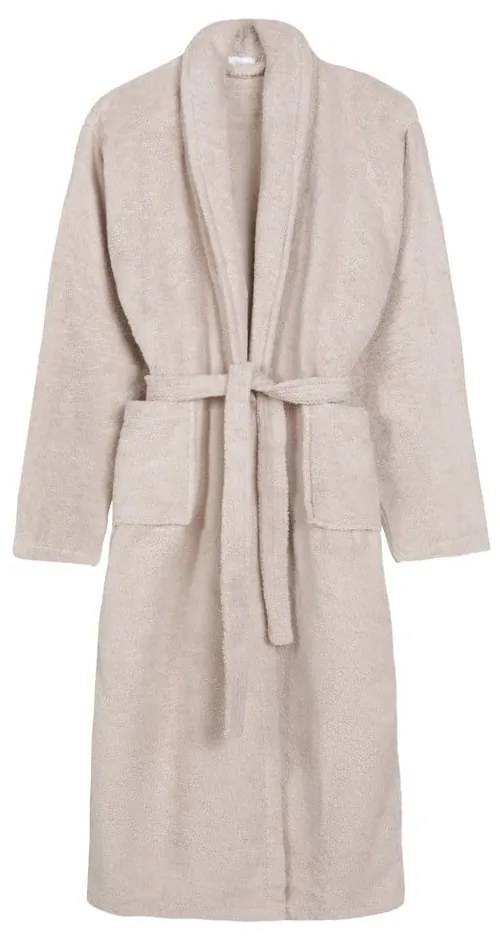 Béžový bavlnený župan veľkosť M/L Terry - HIP