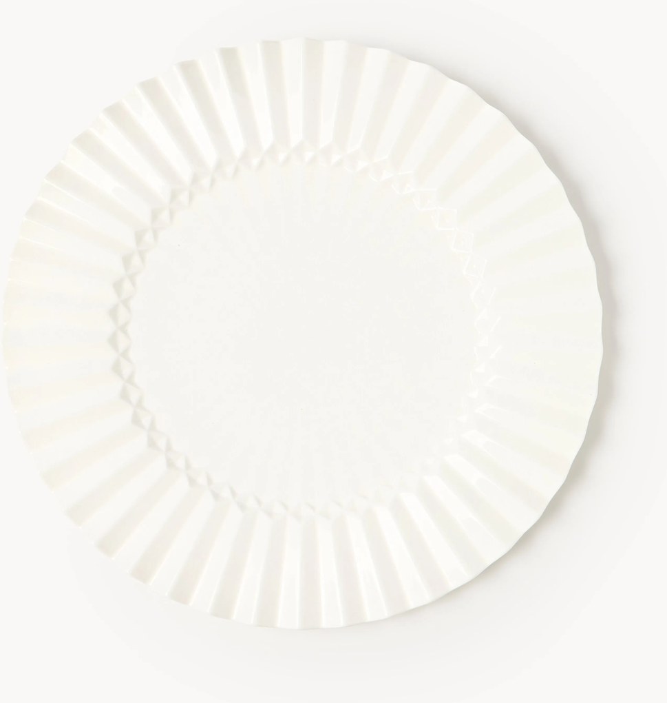 Porcelánový servírovací tanier's embosovaným vzorom Antonin