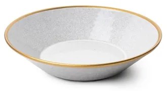 Jedálna súprava 16 ks, sivá/zlatá, porcelán