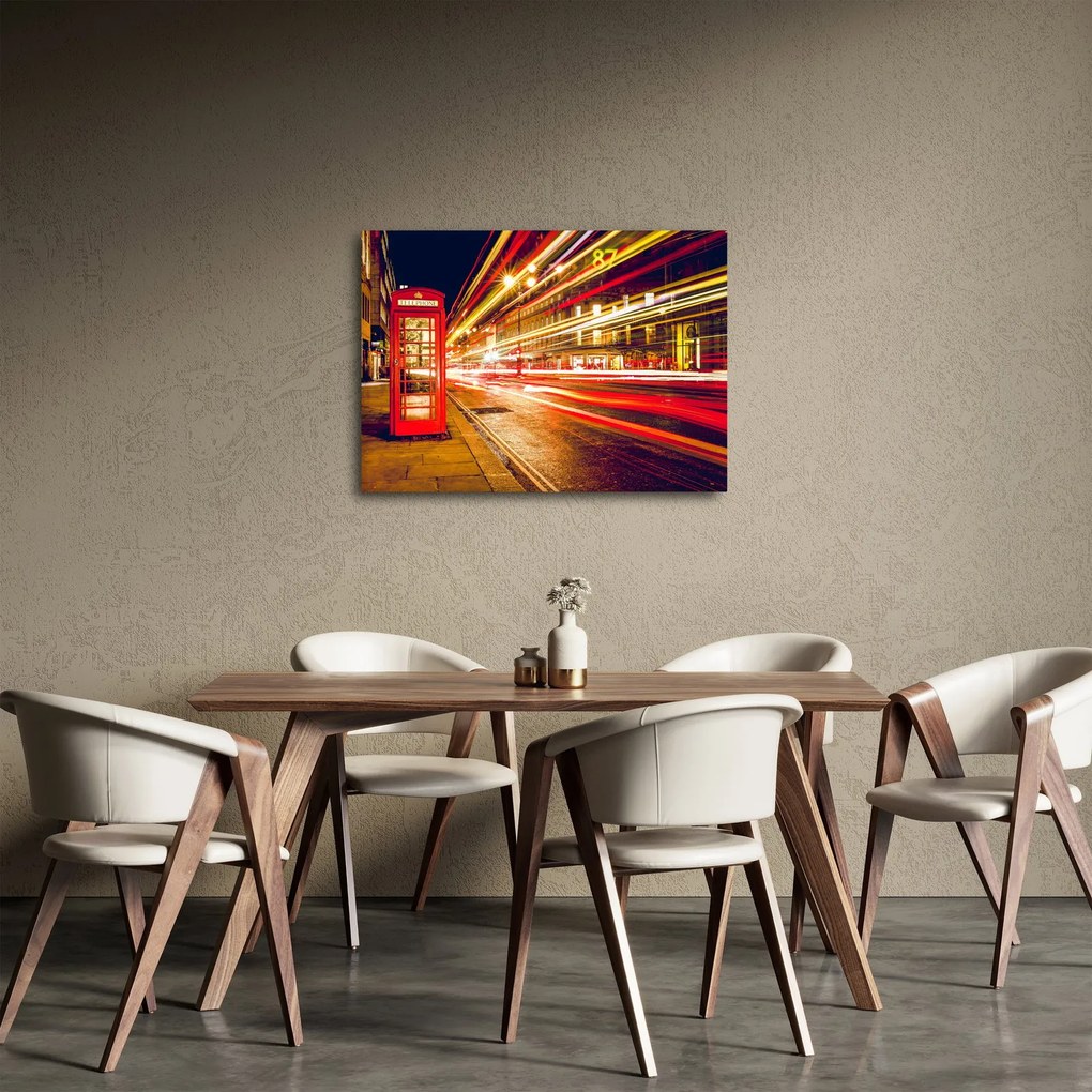 Obraz - červená telefónna búdka (70x50 cm)