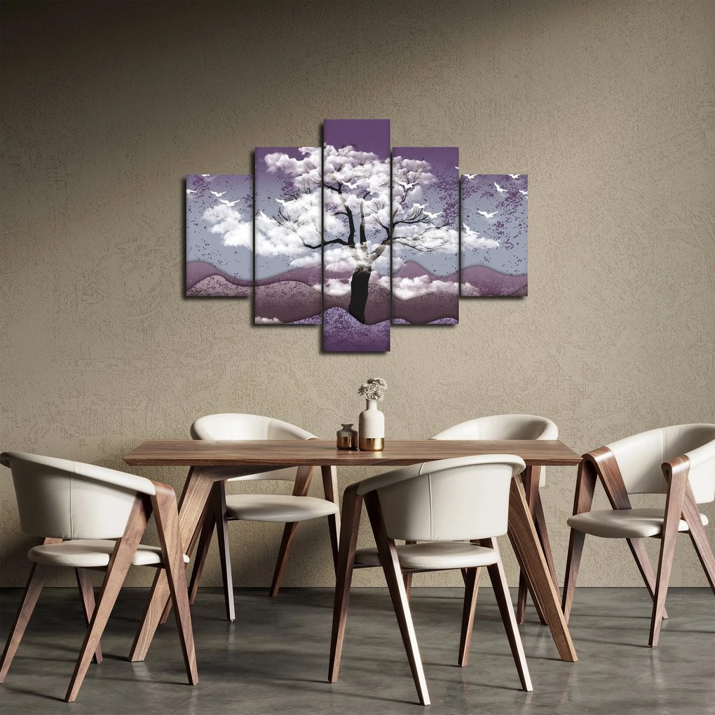 Obraz - Strom v oblakoch (150x105 cm)