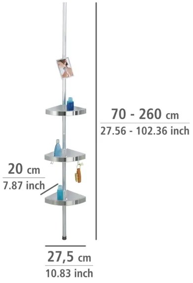 WENKO 20349100-Rohový prvok PREMIUM 27,5x260 cm satinovaný