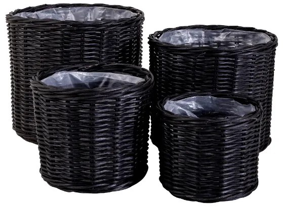 Bogor set kvetináčov čierny