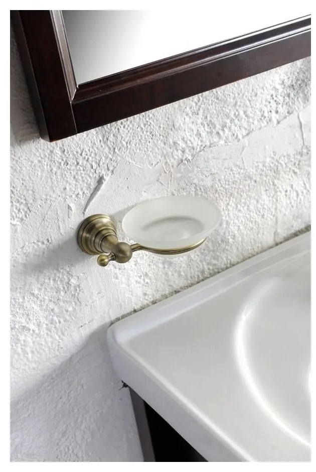 Nástenná mosadzná nádoba na mydlo Sapho Diamond