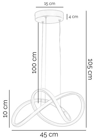 ONLI - LED Luster na lanku DAFNE LED/30W/230W 4000K čierna