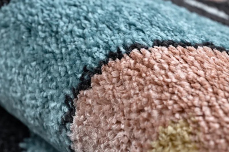 Detský kusový koberec Fun Route Street animals blue, 120x170, modrá, detská izba, Dywany Łuszczów