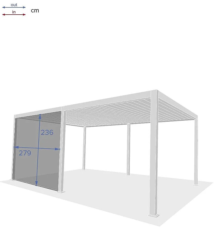 Deokork Záhradný hliníkový altánok MEGAN 6x3,6 m (grafit)
