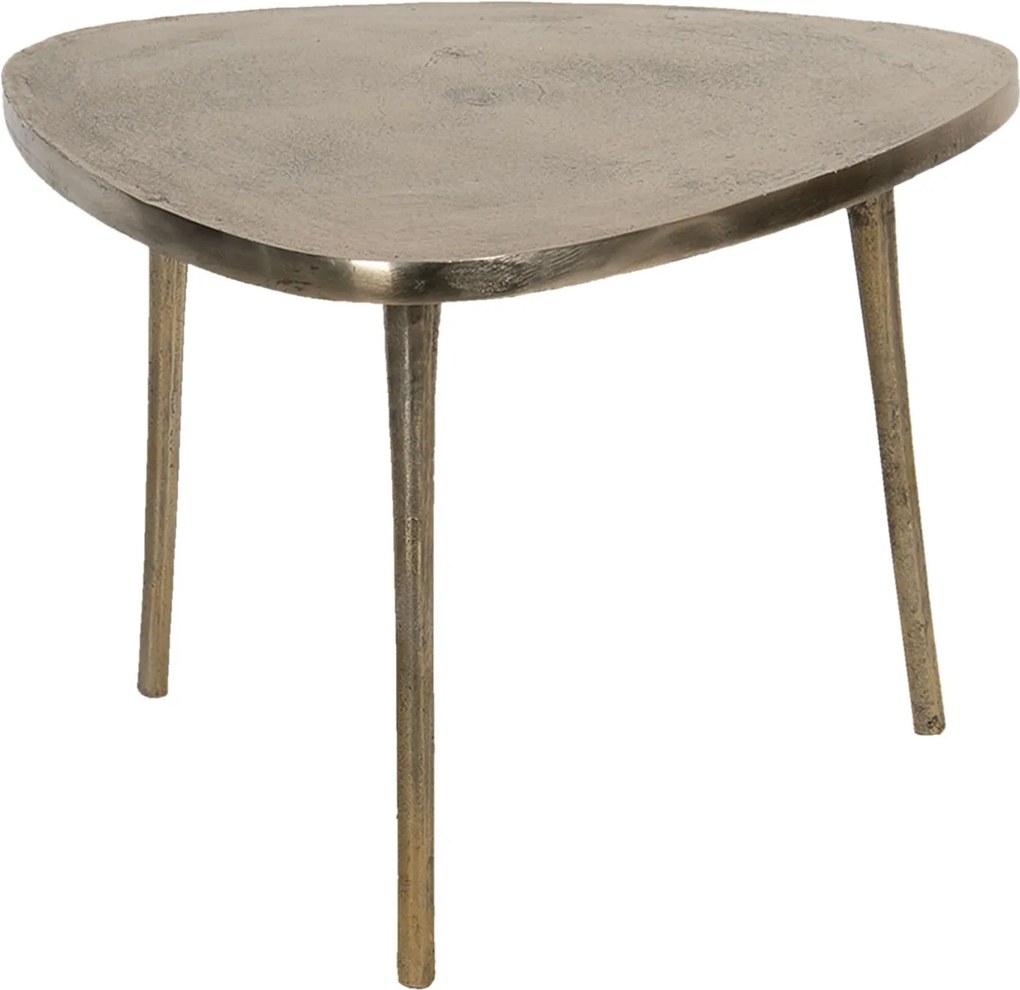 Zlatý odkladací stolík Asymétrique - 69 * 69 * 47 cm
