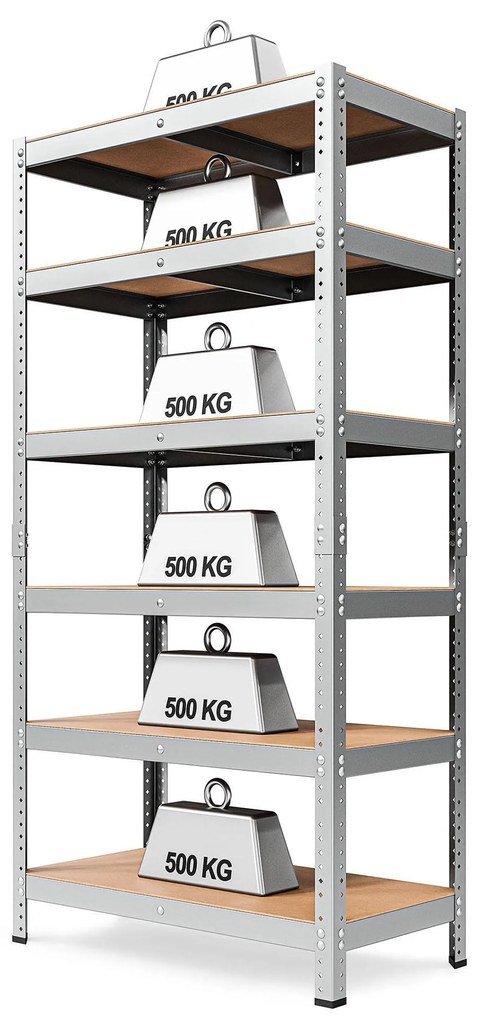 Marbo KOVOVÝ REGÁL SÉRIE HARD 220X120X50 NOSNOSŤ JEDNEJ POLICE 500 KG Rozmer regálu: 220x120x50, Počet Políc: 6, Celková nosnosť regálu: 3000 KG