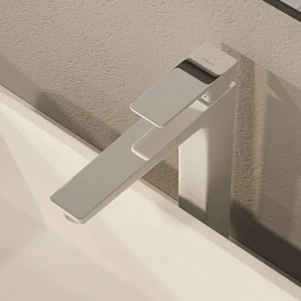 OMNIRES PM7412CRB - Umývadlová batéria PARMA 27,3 cm lesklý chróm/biela