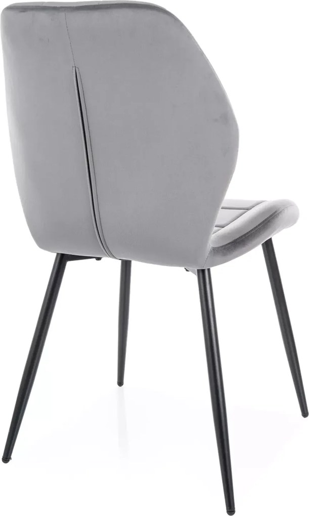 SI Stolička Jake Velvet sivý