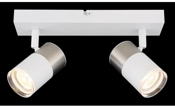 Globo 57851-2 - Bodové svietidlo BRISBON 2xGU10/25W/230V biela/chróm