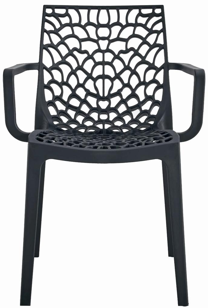 Čierna plastová stolička OKIN