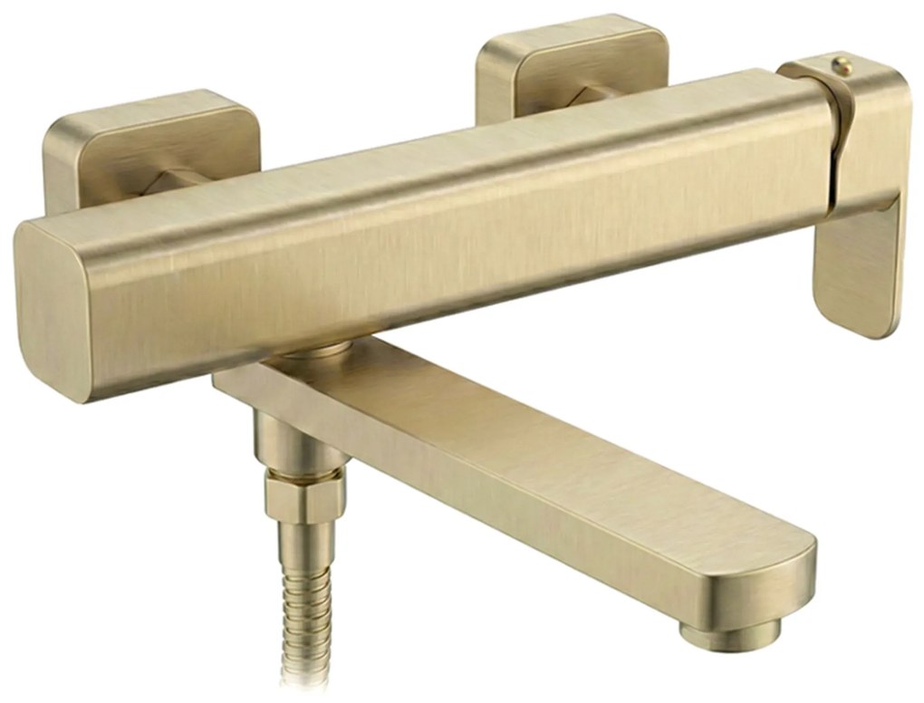 Rea Arlo, vaňová batéria s ručnou sprchovou súpravou, zlatá matná, REA-B0979