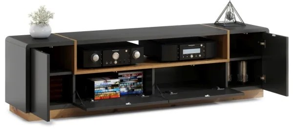 Televízny stolík FRED antracit/dub artisan