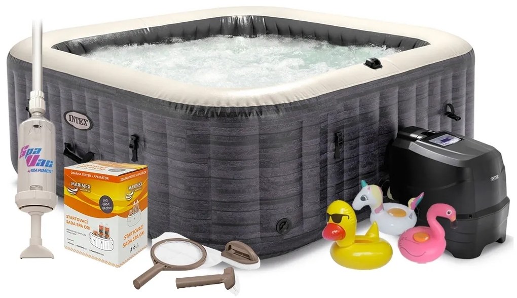 Marimex | Vírivý bazén Pure Spa Greystone Deluxe Bubble Spa 6 NP + výhodný set príslušenstva | 19900149