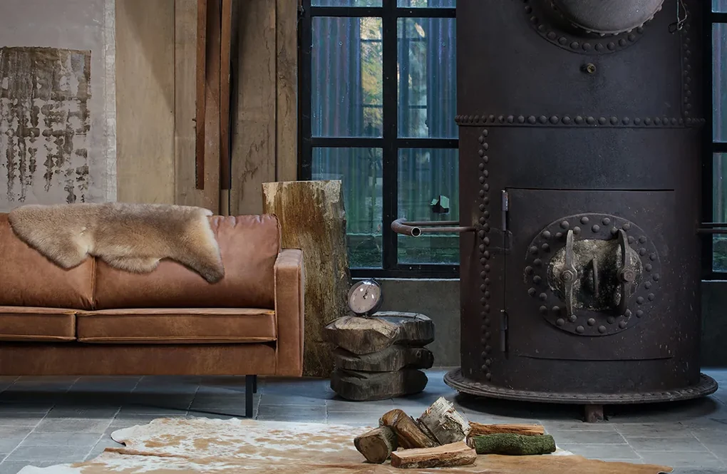BePureHome Rodeo malá kožená sedačka - Zelená