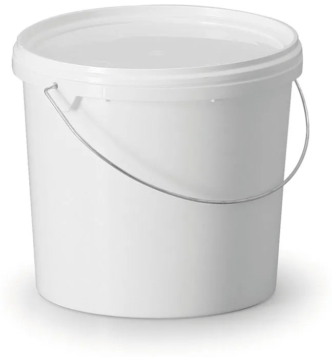 Plastové vedierko s vekom Standard 5 L, drôtené ucho