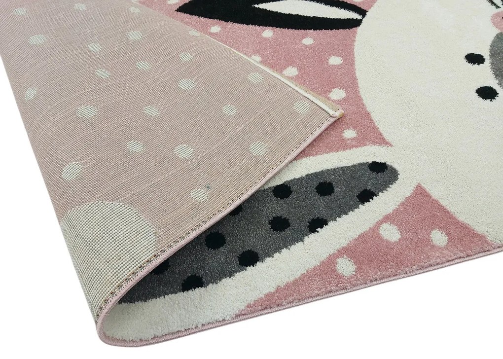 Detský koberec Kiddo F0131 pink, 80x150, ružová, detská izba, Vopi