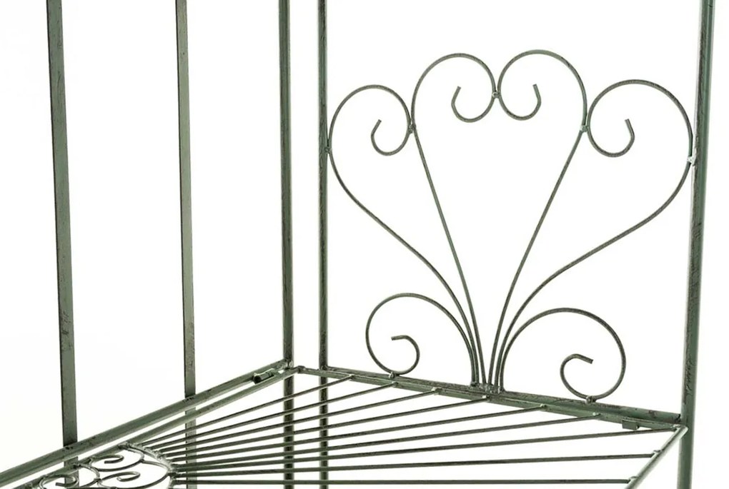 Kovová polica regál Maia - Zelená antik