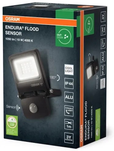 Osram - LED reflektor s čidlom ENDURA LED/10W/230V 4000K IP44