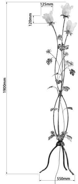 Stojacia lampa ROSALIA 3xE14/40W/230V