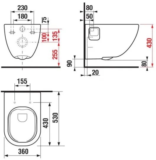 JIKA H8207160000001 - Závesné WC MIO keramika/biela