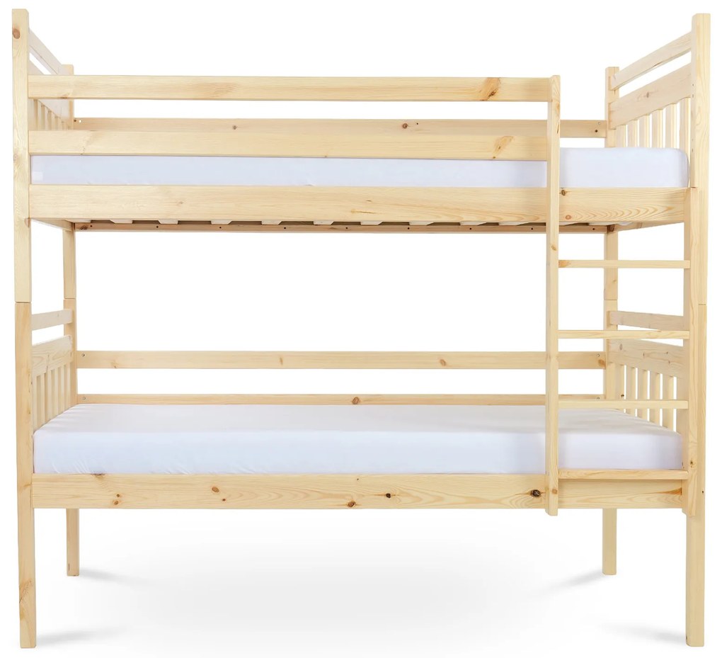 Wilsondo Poschodová posteľ s prístelkou Petra 5 - prírodná Rozmer: 180x80