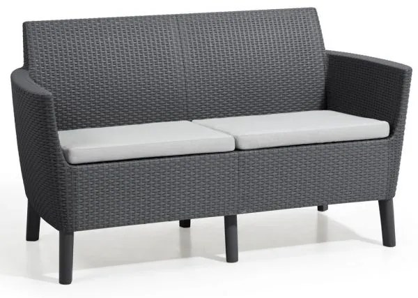 InternetovaZahrada - Záhradná lavica SALEMO 2 seater sofa - grafit